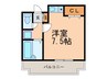 西田ハイツＰＡＲＴⅡ 1Rの間取り