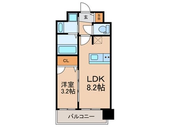 間取図 ﾌﾟﾚｻﾝｽ THE KYOTO 新町通(502)