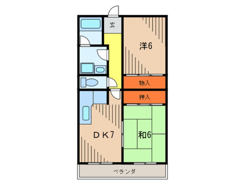 間取図 エリ－ナⅡ