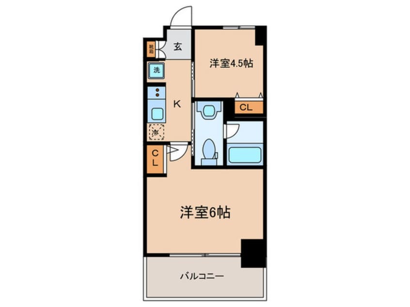 間取図 EP京都河原町通Ⅱﾚｼﾞﾃﾞﾝｼｬﾙ(803)