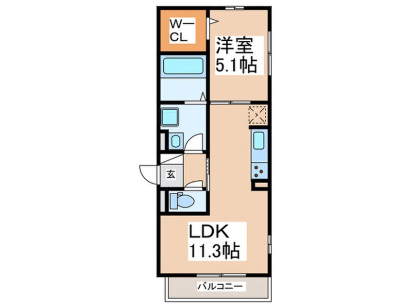 間取図 シェソワ　フルール