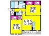 シャルール三国ヶ丘 2LDKの間取り