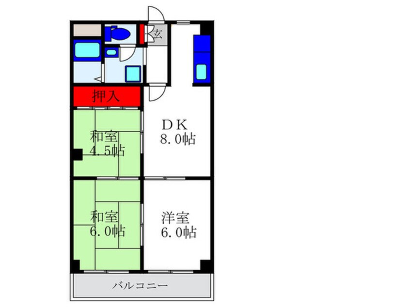 間取図 クレインカワイマンション