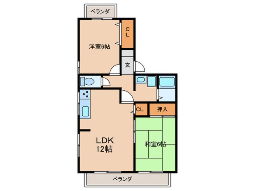 間取図 メルベーユ渚