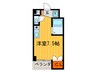 ﾒﾙﾍﾞ-ﾕ 1Rの間取り