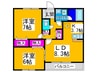 シ－マ初芝 2LDKの間取り