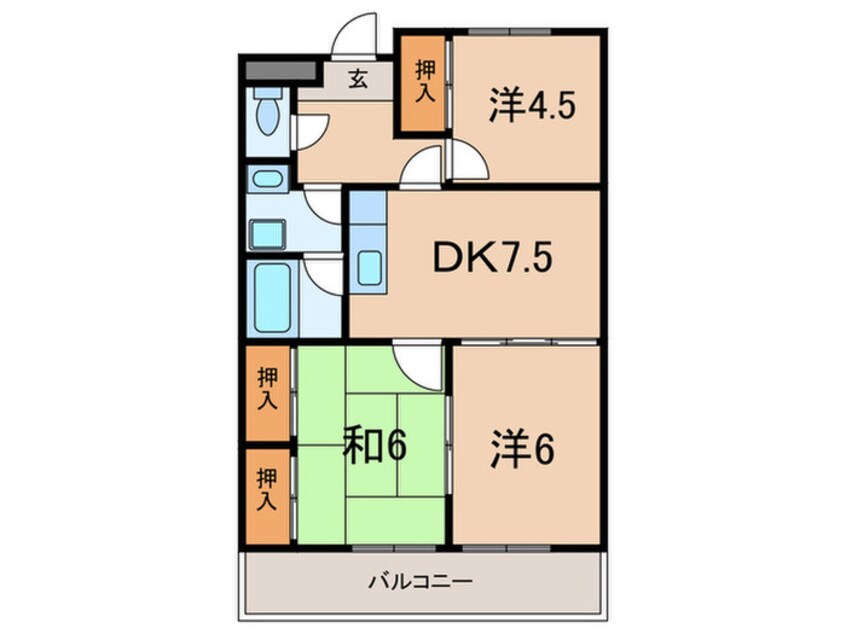 間取図 デイジ－ハイツ