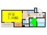 TJ　MODERNO　EIDAI 1Kの間取り