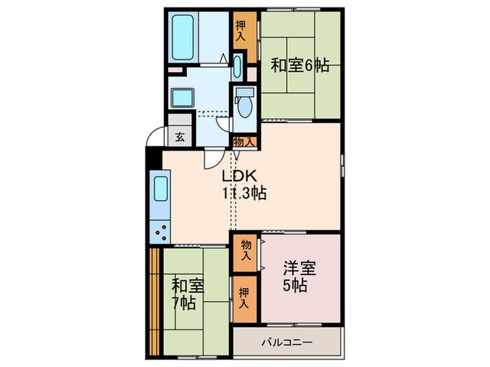 間取り図 イーストヒルズ平野