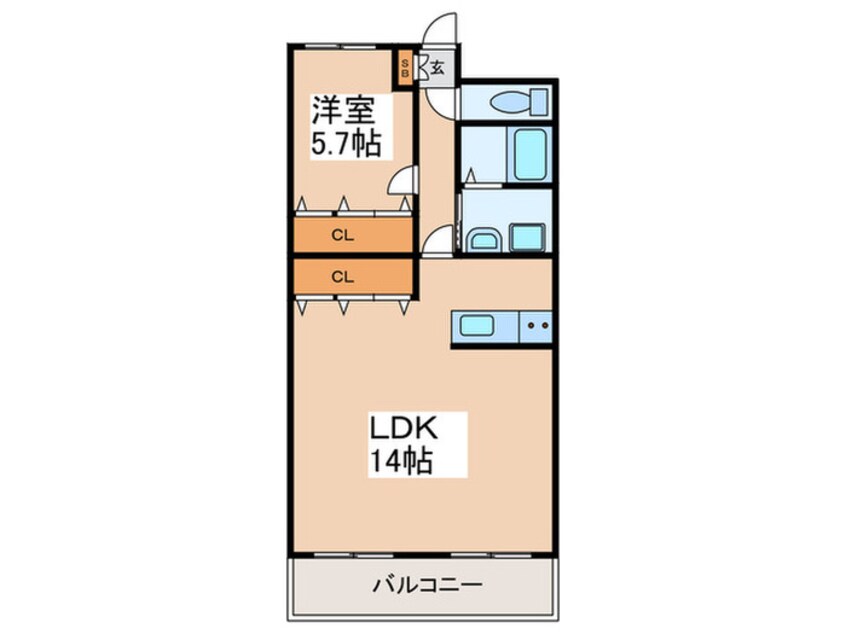間取図 エルロード住吉6号館