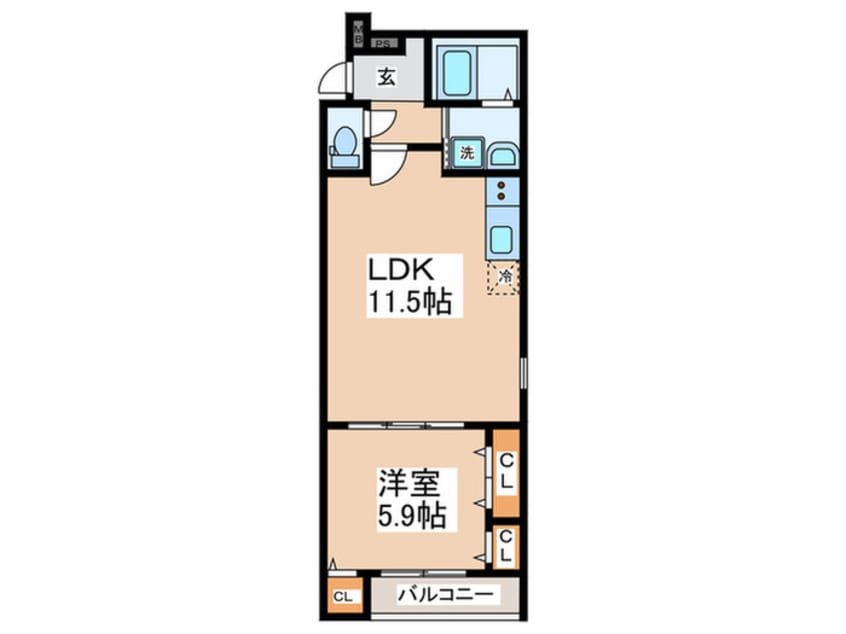 間取図 フジパレス泉大津Ⅱ番館