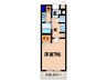 ヴィラフロ－ラ 1Kの間取り