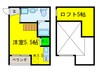 ドメーヌ堺 1Kの間取り