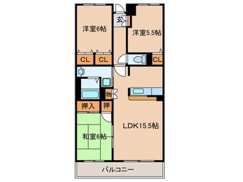 間取図 コンフォ－ト南野