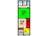 福田様連棟貸家 2Kの間取り