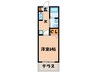 ホワイエ泉堂町 1Kの間取り