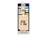 ピュア１２ 1Kの間取り