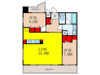 間取図 仮）プレジオ東三国