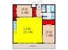 仮）プレジオ東三国 2LDKの間取り