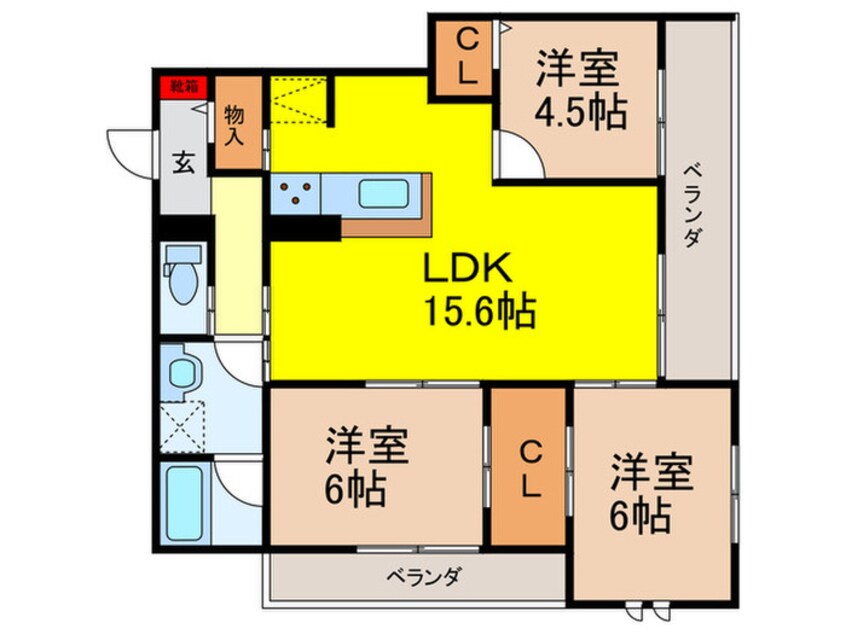 間取図 仮)栄蔵弐号館