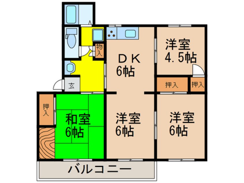 間取図 公社清和台住宅5号棟(201)