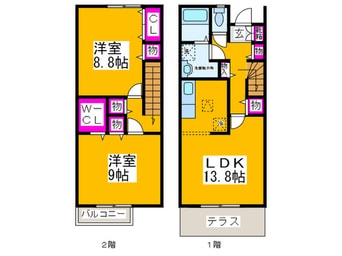 間取図 サニーガーデン　B