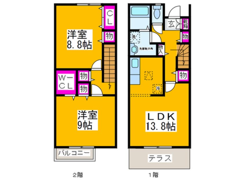 間取図 サニーガーデン　B