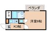 グランド桂 1Kの間取り