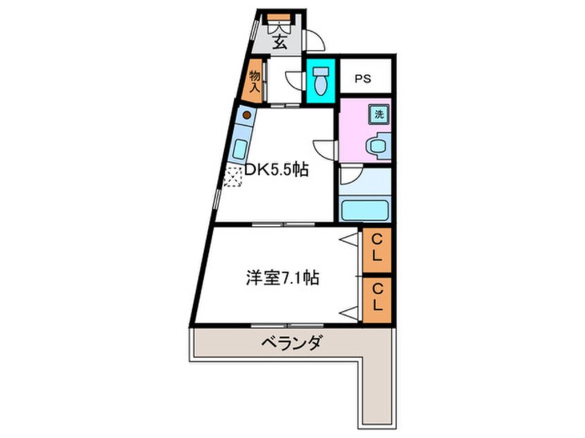 間取図 Ｕｌｕｒｕ東向日