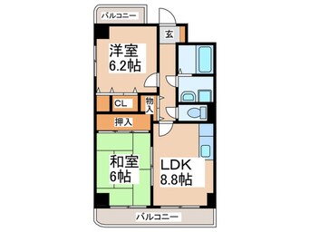 間取図 福本ハ－バ－ビュ－スクウェア
