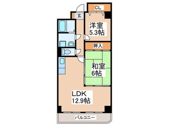 間取図 福本ハ－バ－ビュ－スクウェア