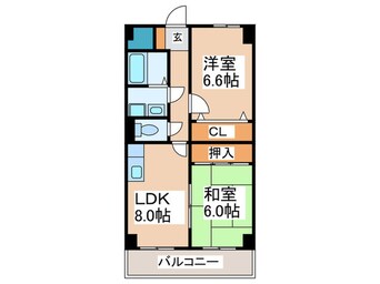 間取図 福本ハ－バ－ビュ－スクウェア
