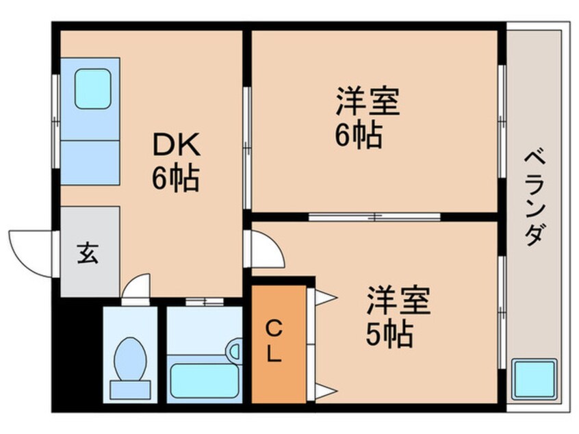 間取図 シャト－竹村１