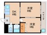 シャト－竹村１ 2DKの間取り