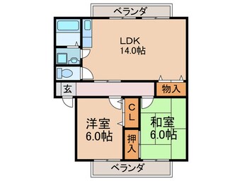 間取図 ファミ－ル中Ｂ棟