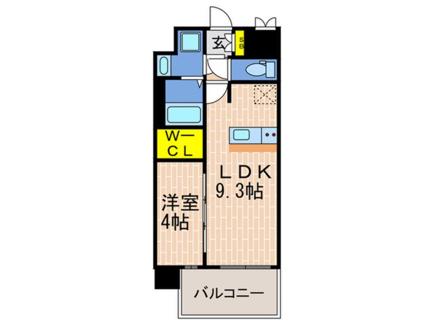 間取図 ｴｽﾗｲｽﾞ神戸三宮山手通壱番館