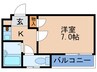 ＫＳＤマンション 1Kの間取り