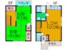 山崎テラスハウス 2LDKの間取り