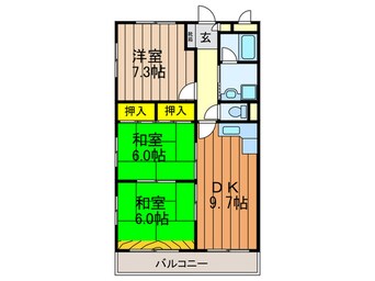 間取図 シャルム船橋