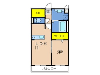 間取図 フォレ・リビエール磯辺通