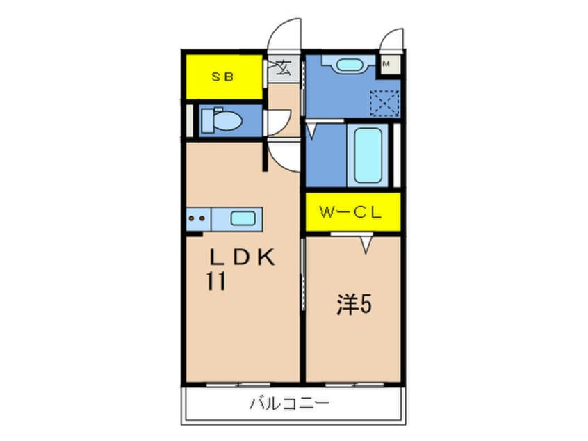 間取図 フォレ・リビエール磯辺通