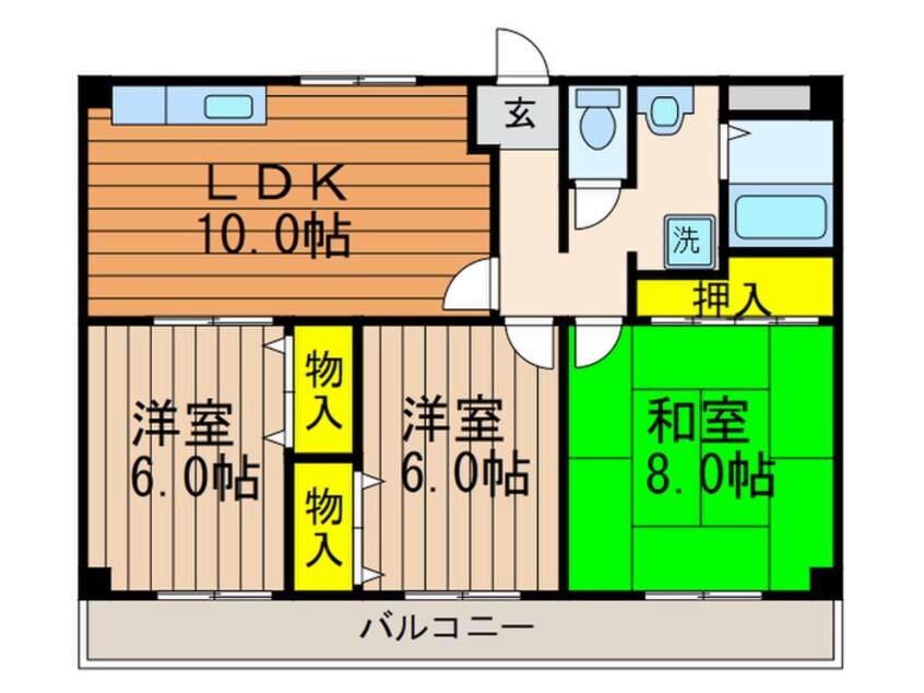 間取図 ハーモニーヒルズ藤阪