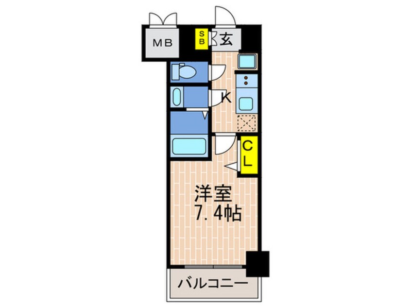 間取図 ｴｽﾗｲｽﾞ神戸三宮山手通壱番館