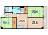 カーサ・ベイジュ 3DKの間取り