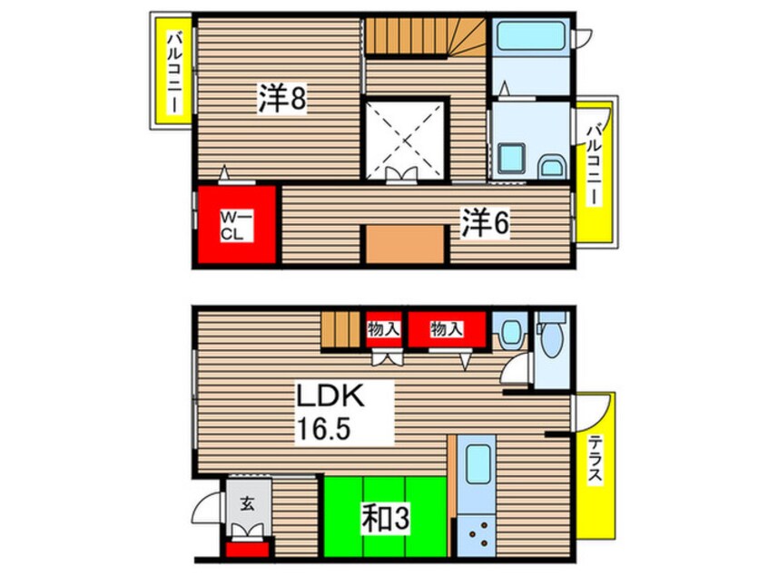 間取図 サンシャインパルクＡ棟