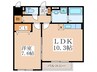 ビルズ 1LDKの間取り
