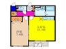 ビルズ 1LDKの間取り