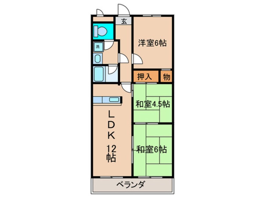 間取図 ラポ－ト長谷川