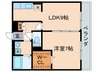 セジュ－ルイマチ 1LDKの間取り
