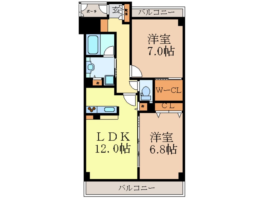 間取図 ヴィアソーレ江坂